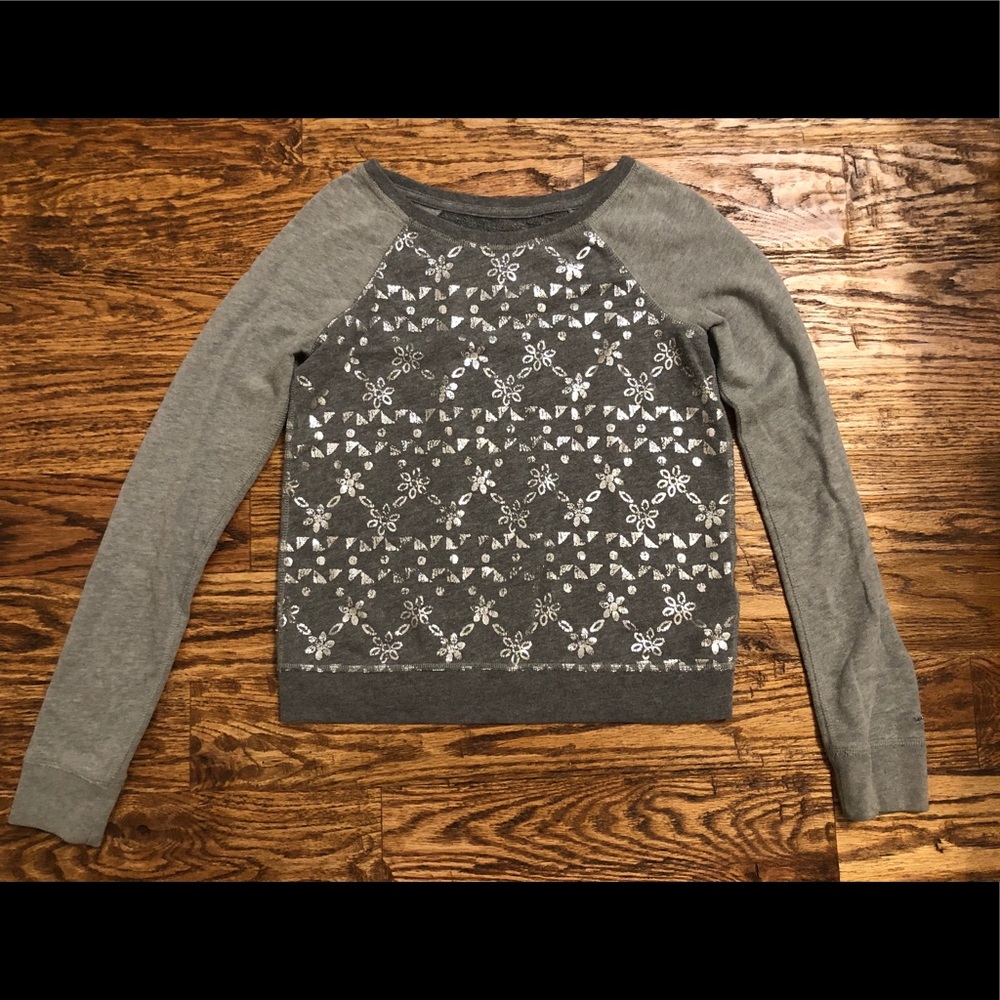 Gray and Silver Sweatshirt